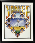 Joe DiMaggio Signed "Yankee Legends" LE Lithograph (507/1941) in Framed Display 