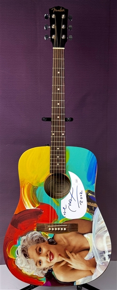 Peter Max “Marilyn Monroe" Fender Acoustic Guitar with Peter Max signed Pick Guard (JSA)
