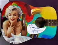 Peter Max “Marilyn Monroe Fender Acoustic Guitar with Peter Max signed Pick Guard (JSA)