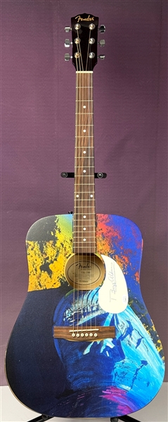 Peter Max “Bootprint - Apollo 11" Fender Acoustic Guitar with Buzz Aldrin signed Pickguard (JSA)