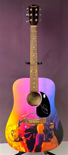 Peter Max “Joe Bonamassa" Fender Acoustic Guitar with Joe Bonamassa signed Pickguard (JSA)