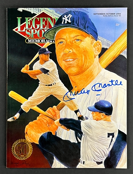 Mickey Mantle Signed 1993 <em>Legends Sports Memorabilia</em> Magazine (Beckett Authentic)
