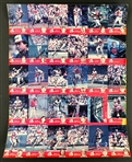 1985 Coca Cola Chicago White Sox Signed Complete Set on Uncut Sheet (Beckett Authentic)