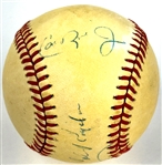Cal Ripken, Jr., Cal Ripken, Sr. and Billy Ripken Signed Baseball (Beckett Authentic) 