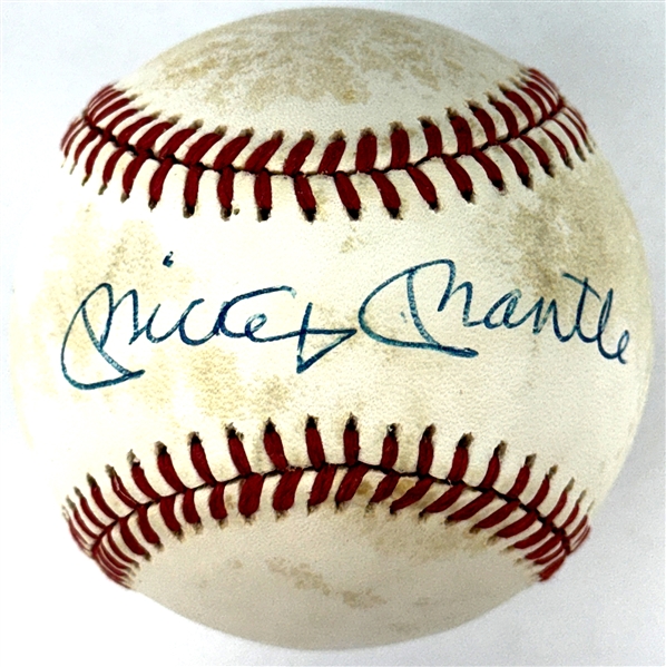Mickey Mantle Single Signed Baseball (Beckett Authentic) 