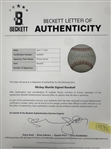 Mickey Mantle Single Signed Baseball (Beckett Authentic) 