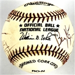 NFL Quarterbacks Signed Baseball Inc. Johnny Unitas, Dan Marino and Others (Beckett Authentic)