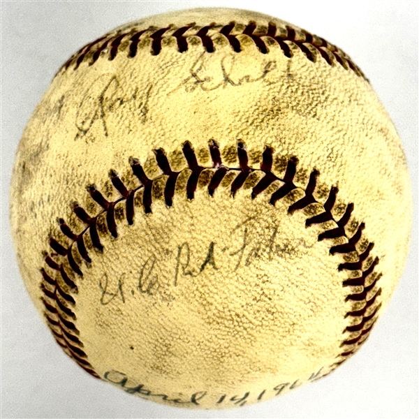 1964 Ray Schalk and Red Faber Signed Chicago White Sox Opening Day First Pitch Baseball (Beckett Authentic)