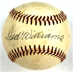 1960's Ted Williams Single Signed Baseball (OAL Cronin) (Beckett Authentic)