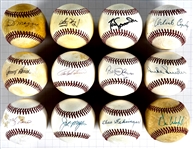 Baseball Hall of Famers Single Signed Baseballs (32) Incl. Joe DiMaggio, Johnny Bench and Others (Beckett Authentic)
