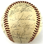 1973 American League All-Star Game Team Signed Baseball Incl. Catfish Hunter, Nolan Ryan, Thurman Munson (27 Signatures) (Beckett Authentic)