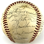 1973 American League All-Star Game Team Signed Baseball Incl. Catfish Hunter, Nolan Ryan, Thurman Munson (27 Signatures) (Beckett Authentic)