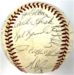 1973 American League All-Star Game Team Signed Baseball Incl. Catfish Hunter, Nolan Ryan, Thurman Munson (27 Signatures) (Beckett Authentic)
