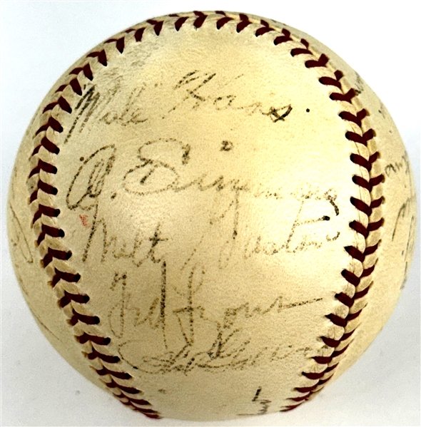 1934 Chicago White Sox Team Signed Baseball (22 Signatures) Incl. Luke Appling, Ted Simmons and Ted Lyons (Beckett Authentic)