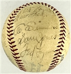 1935 Chicago White Sox Team Signed Baseball (23 Signatures) Incl. Luke Appling, Ted Simmons and Ted Lyons (Beckett Authentic)