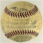 1935 Chicago White Sox Team Signed Baseball (23 Signatures) Incl. Luke Appling, Ted Simmons and Ted Lyons (Beckett Authentic)