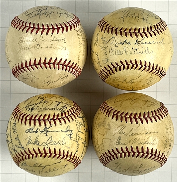 1940-49 Chicago White Sox Team Signed Baseballs (4) (Beckett Authentic)