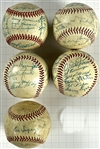 1954-58 Chicago White Sox Team Signed Baseballs (5) (Beckett Authentic)