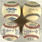 1997 Florida Marlins World Series Champs Team Signed Baseballs (2) (30 Sigs each) and 1997 Marlins Coaches Signed Baseball (Beckett Authentic)