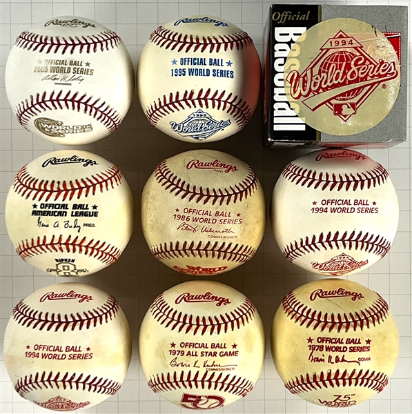 1970s-2000s MLB Official World Series and All Star Baseballs (9)