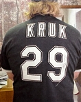 1995 John Kruk Signed Chicago White Sox Game Used Black Home Jersey - From 1999 Kruk Charity Auction (Beckett Authentic)