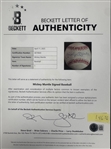 Mickey Mantle Single Signed Baseball (Beckett Authentic)