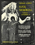 1970 RARE Jimi Hendrix and Janis Joplin Memorial Concert Flyer