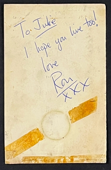 1964 Ronnie Wood Signed "Birds" Postcard - Incredible Early Signature (Beckett Authentic)