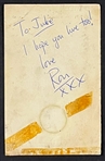 1964 Ronnie Wood Signed "Birds" Postcard - Incredible Early Signature (Beckett Authentic)
