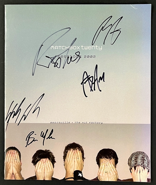 2002 Matchbox 20 Band-Signed "Sessions" Concert Program (Beckett Authentic)