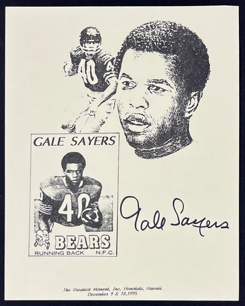 Gale Sayers 1995 Show-Signed Flyer (Beckett Authentic)