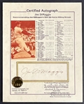 Joe DiMaggio Signed 1941 56 Game Hitting Streak Commemorative Display (Beckett Authentic)