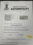 Sandy Koufax Signed 1967 IRS W-4 Form for His First Year of Retirement from the Los Angeles Dodgers (Beckett Authentic)