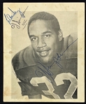 1960's O.J. Simpson Vintage Signed USC Promotional Photo (Beckett Authentic)