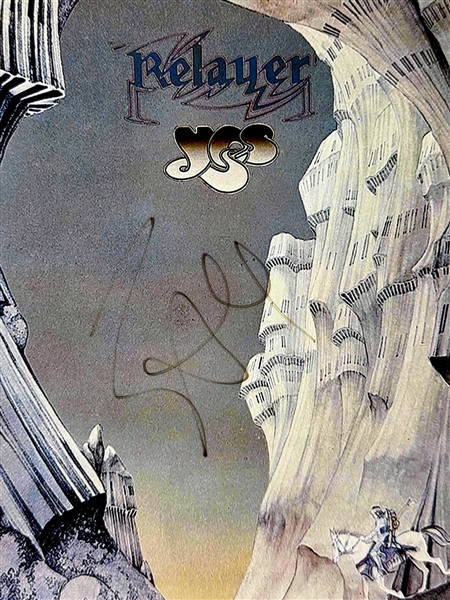 Yes <em>Relayer</em> LP Cover Poster Signed by Steve Howe and Christopher Squire (Beckett Authentic)