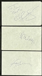 1977 O.J. Simpson and Al Cowlings! Cut Signatures Acquired at 1977 Super Bowl Along with Franco Harris (Beckett Authentic)