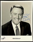 Vin Scully Signed 8x10 Dodgers Photo (Beckett Authentic)