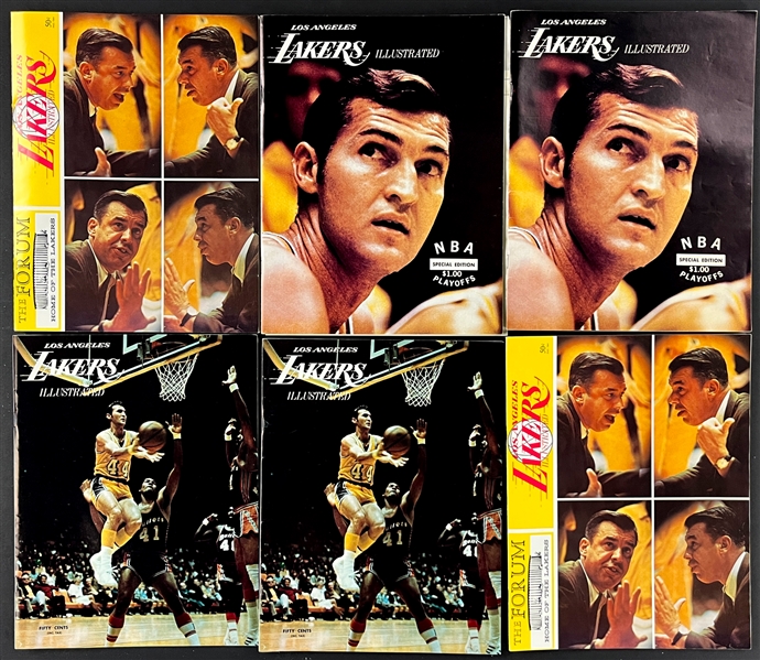 1968-1972 Los Angeles Lakers Programs (7) Incl. 1972 All Star Game