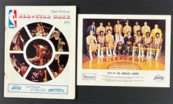 1968-1972 Los Angeles Lakers Programs (7) Incl. 1972 All Star Game