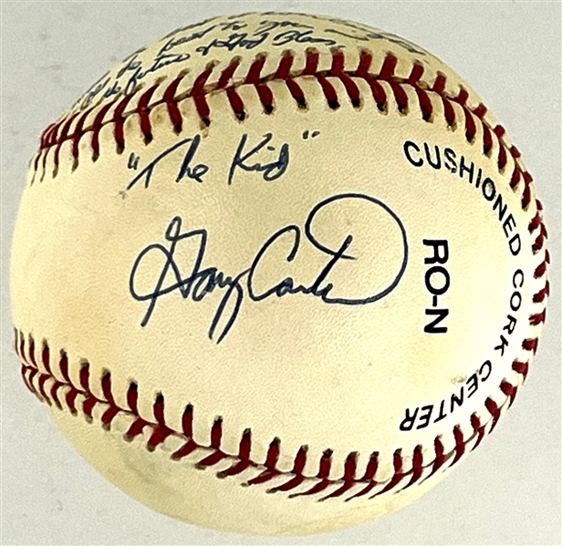 Gary Carter Signed Baseball with Full Panel Note to Doc Gooden (Beckett Authentic)