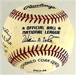 Gary Carter Signed Baseball with Full Panel Note to Doc Gooden (Beckett Authentic)
