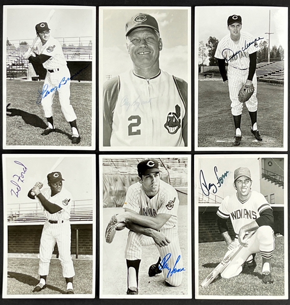 1970-71 Cleveland Indians Signed 3 1/2 x 5 1/2 Team Photos (29) (Beckett Authentic)