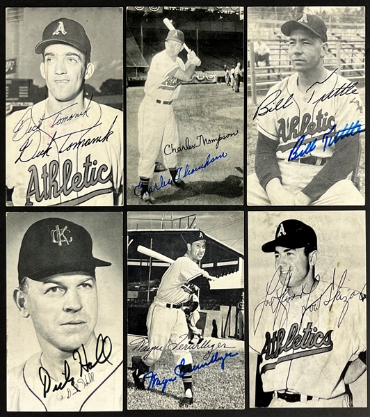 1955-61 Kansas City As Signed 3 1/2 x 5 1/2 Team Photos (19) (Beckett Authentic)
