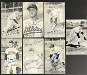 1955-61 Kansas City A's Signed 3 1/2 x 5 1/2 Team Photos (19) (Beckett Authentic)