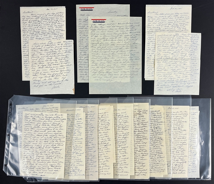 Mickey Cochrane WWII Collection of Letters to His Wife (12) (Beckett Authentic)