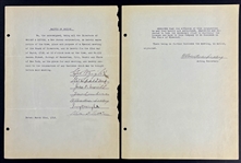 1918 George Wright Signed Wright & Ditson Company Documents