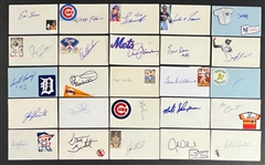 1980's Baseball Stars Signed Index Card Collection (1,087) (Beckett Authentic)