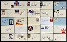 1980's Baseball Stars Signed Index Card Collection (1,087) (Beckett Authentic)