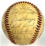 1972 Los Angeles Dodgers Team Signed Baseball (18 Signatures) (Beckett Authentic)
