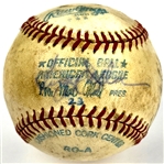 1977 World Series Warm Up Baseball Signed by Reggie Jackson (Beckett Authentic)